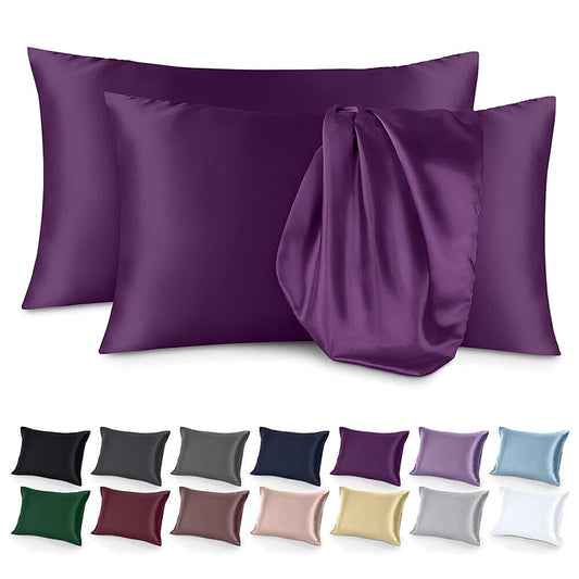 Luxury Satin Silk Pillow Case - 2 pcs_0